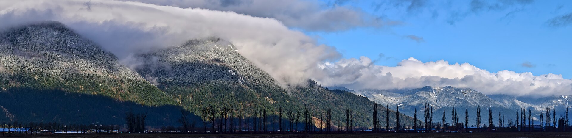 Panoramic view of Sumas Mountain